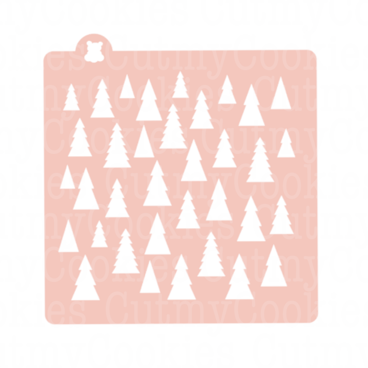 Schablone Tannenbäume