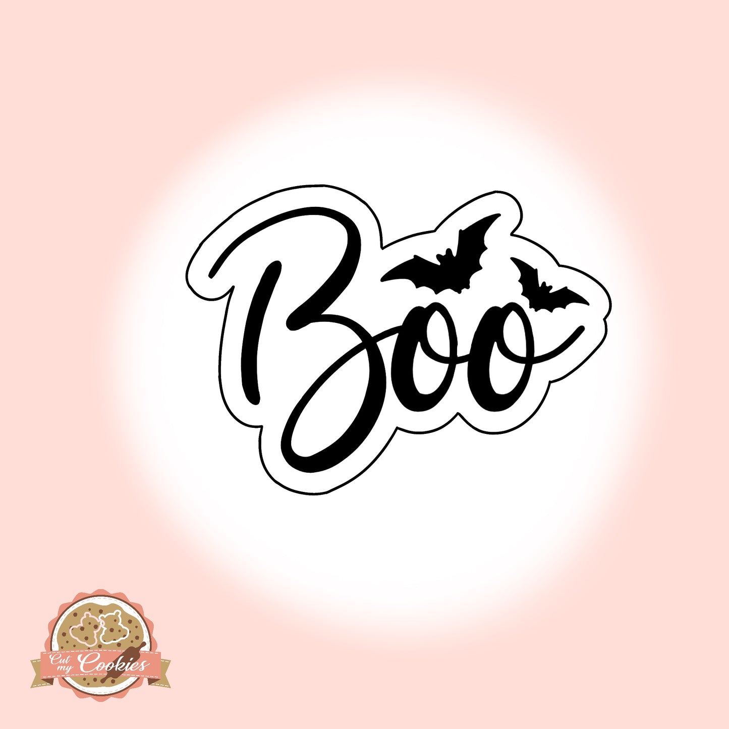 Ausstechform Boo Schriftzug