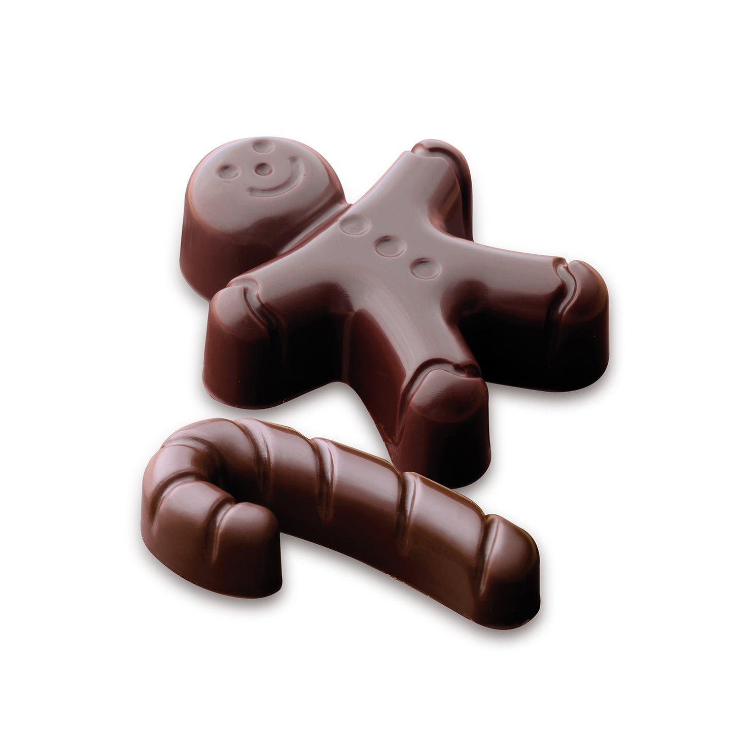 Silikomart - Silikonform - Schokoladenform Lebkuchenmann und Zuckerstange