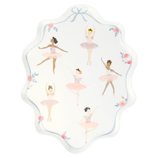 Pappteller - Ballerina - 8 Stk
