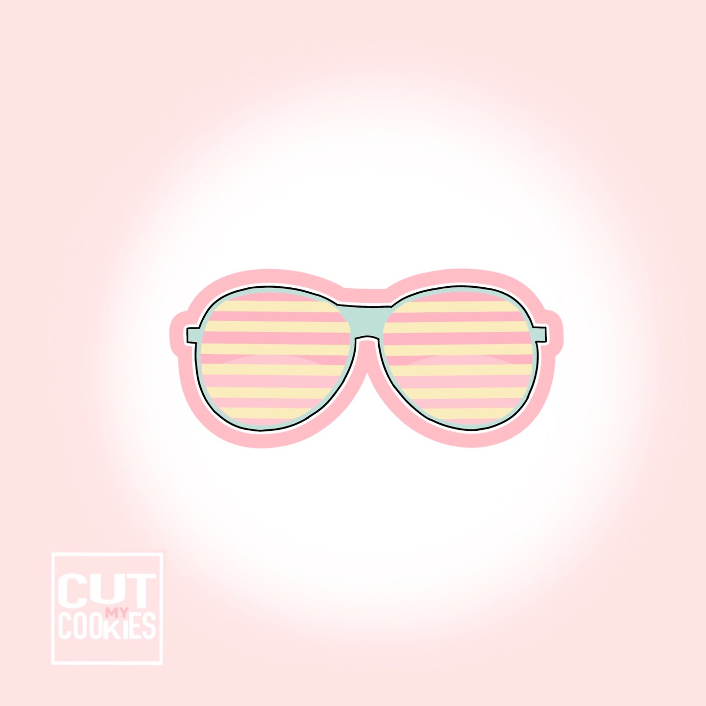 Ausstechform Brille 80`s Set
