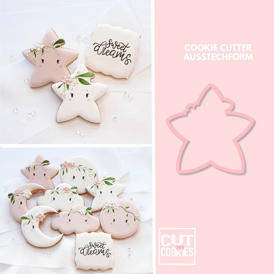 Ausstechform Stern mit Blume