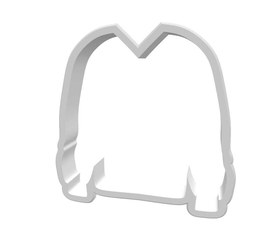 Ausstechform Weihnachtspullover V-Ausschnitt