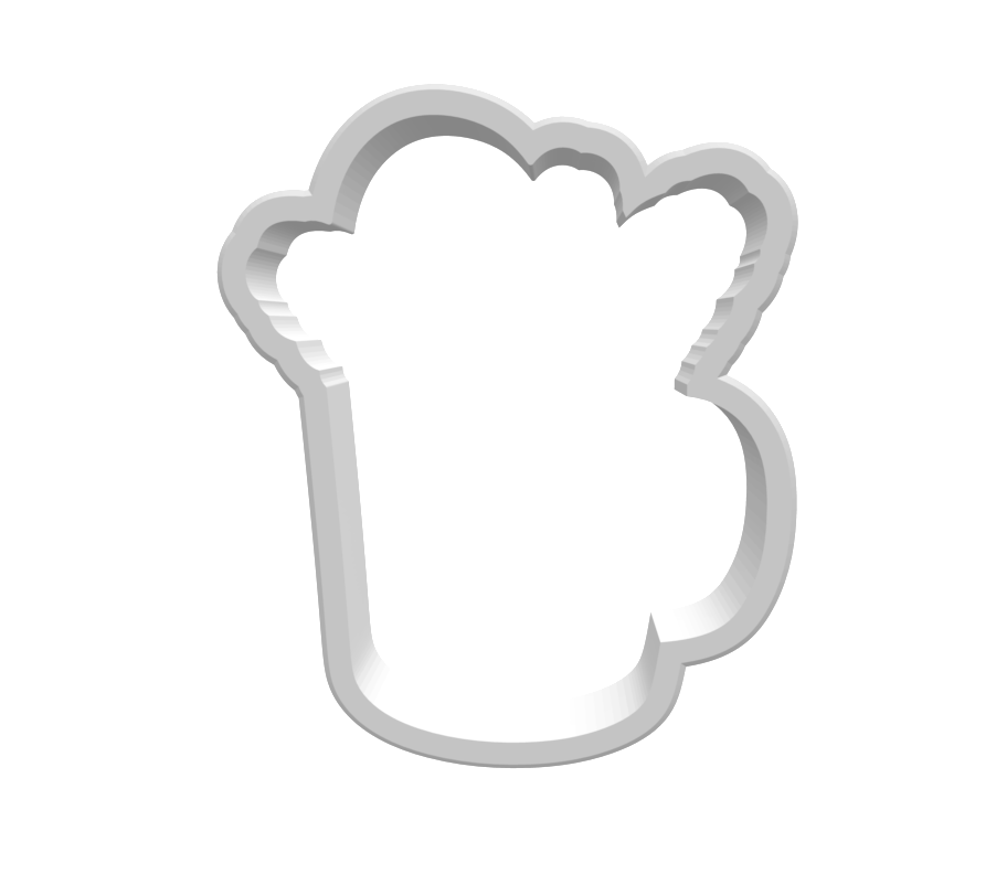 Ausstechform Tasse mit Zuckerstange