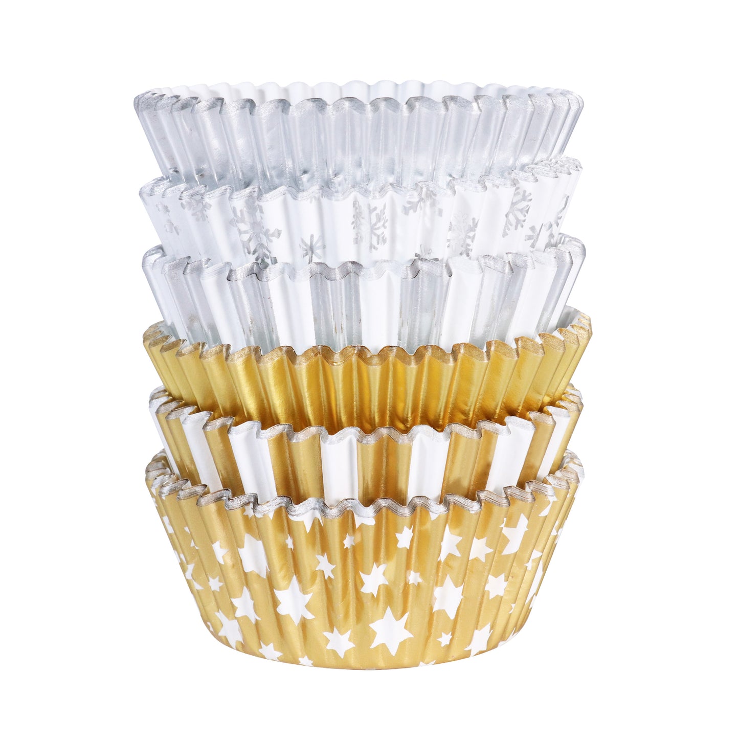 PME Cupcake Backförmchen - Gold und Silber -100 Stk