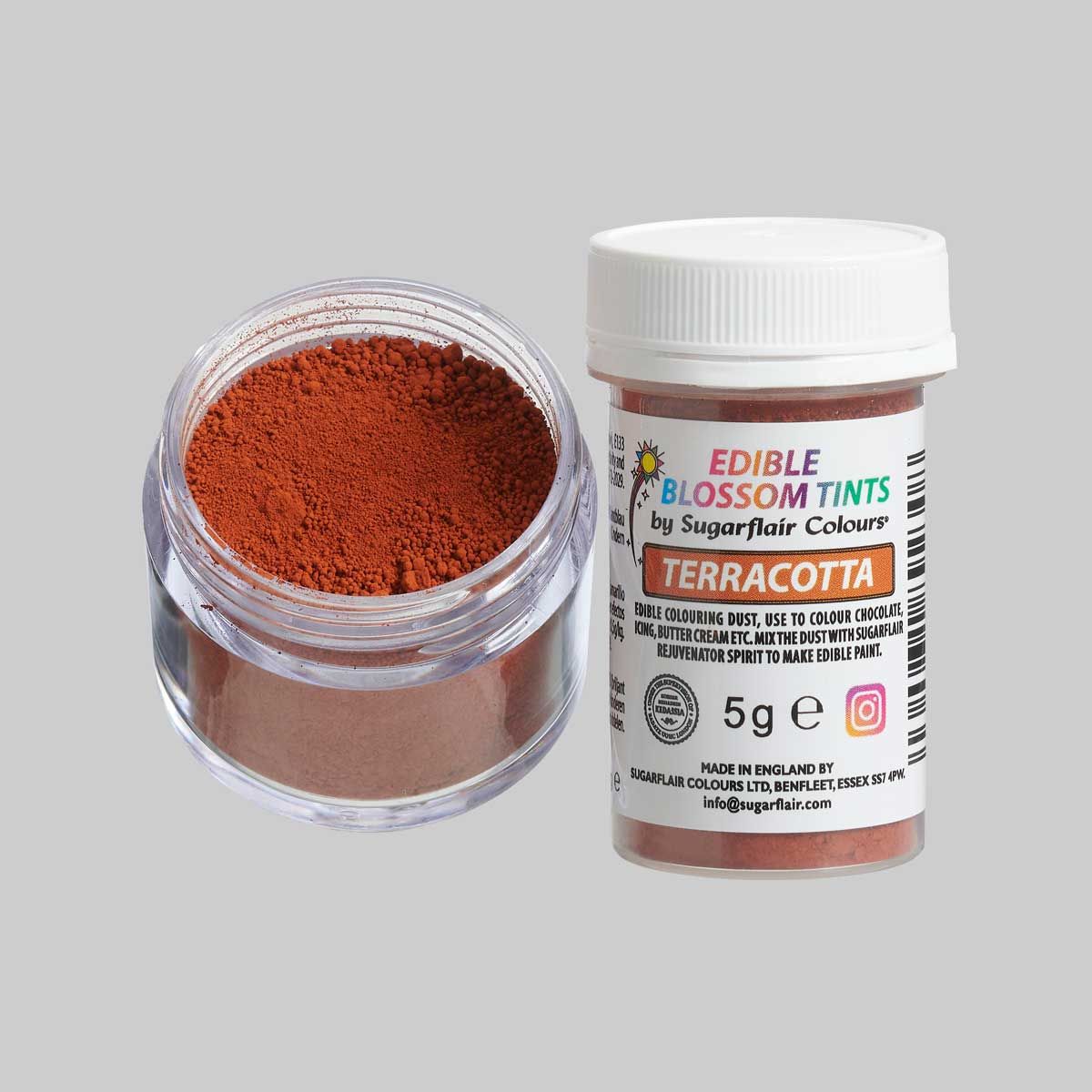 Sugarflair Lebensmittel Puderfarbe Terracotta - 5g
