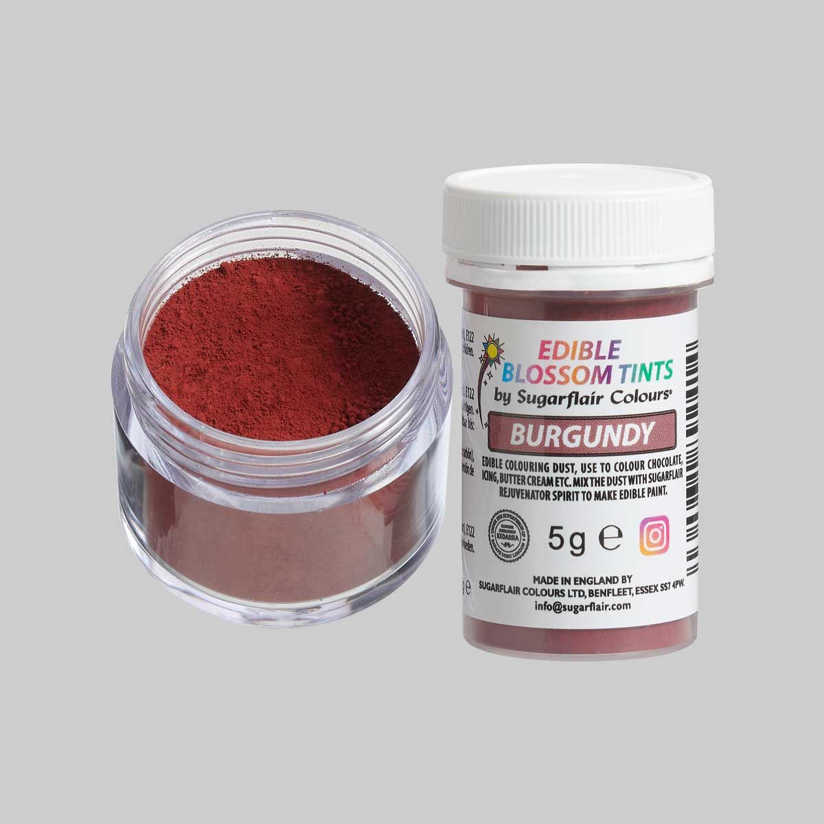 Sugarflair Lebensmittel Puderfarbe Burgundy - 5g