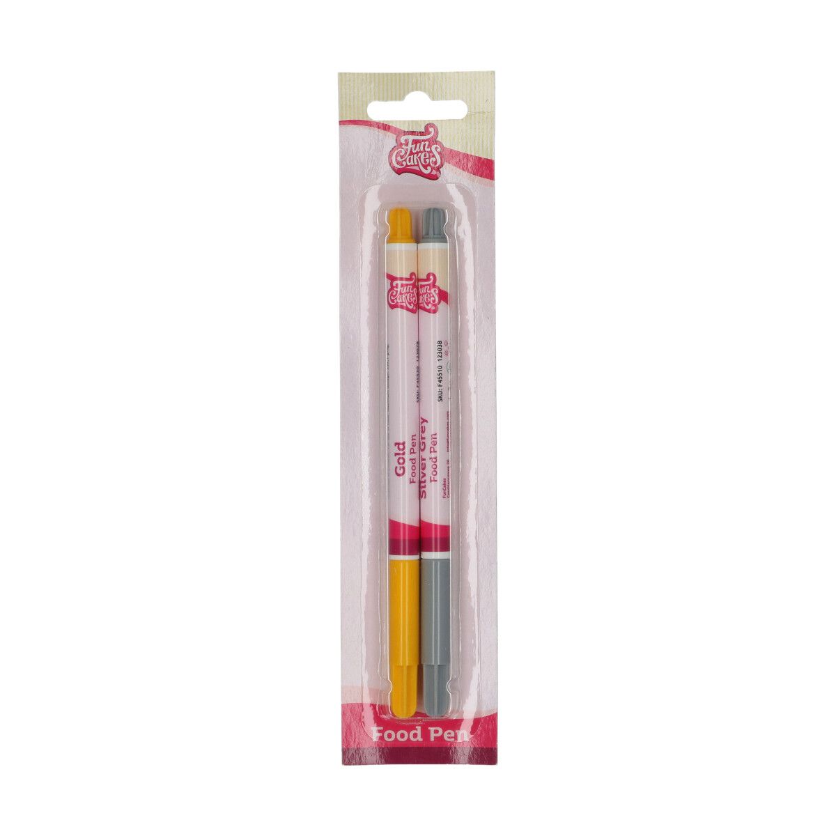 Funcakes Lebensmittelstift - Set - Gold und Silber - 2 Stück 