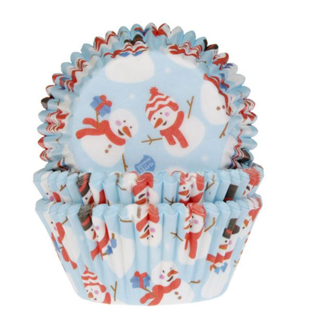 House of Marie Cupcake Backförmchen Schneemann - 50 Stk