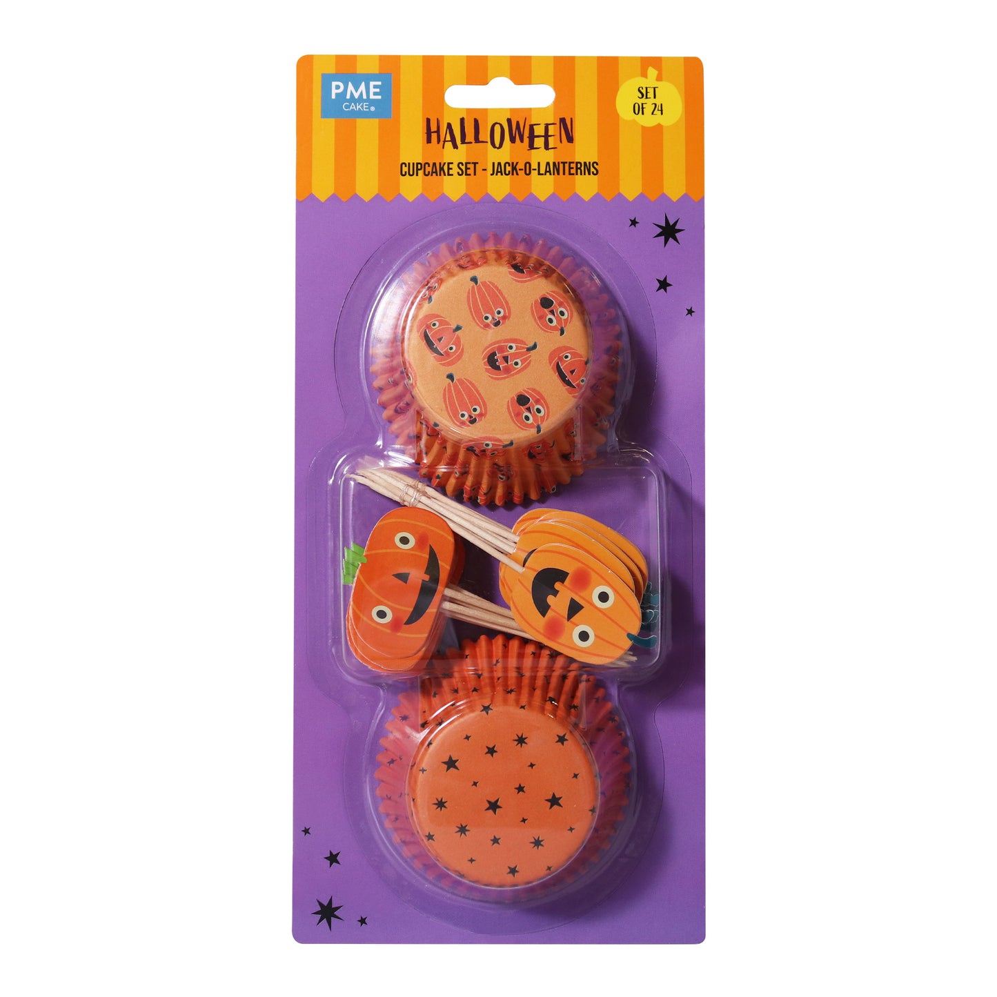 PME Cupcake Backförmchen inkl. Topper - Kürbis