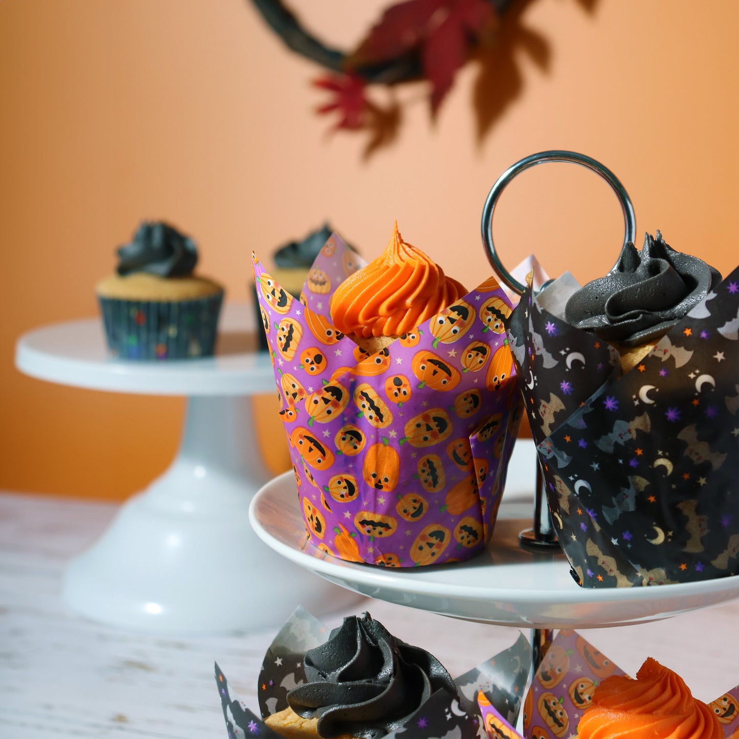 PME Tulip Muffin Backform - Kürbis Party - 24 Stk