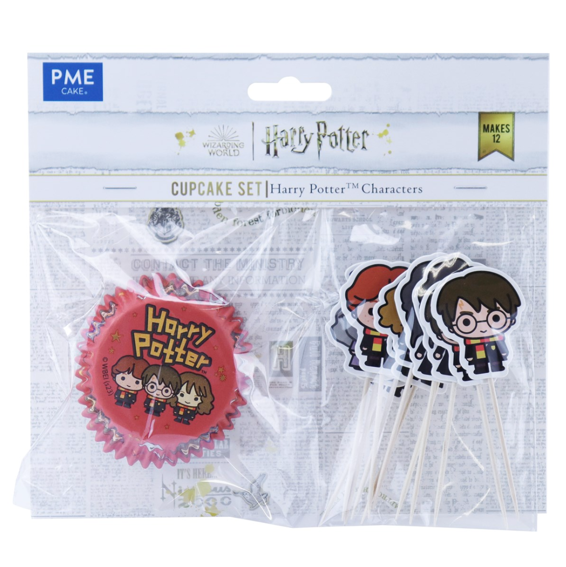 Harry Potter Cupcake Topper und Backförmchen - 12teilig