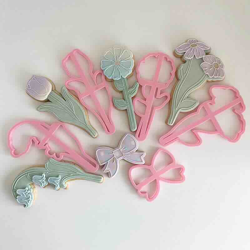 Lissie Lou Ausstechform samt Stempel - Blumen Bouquet