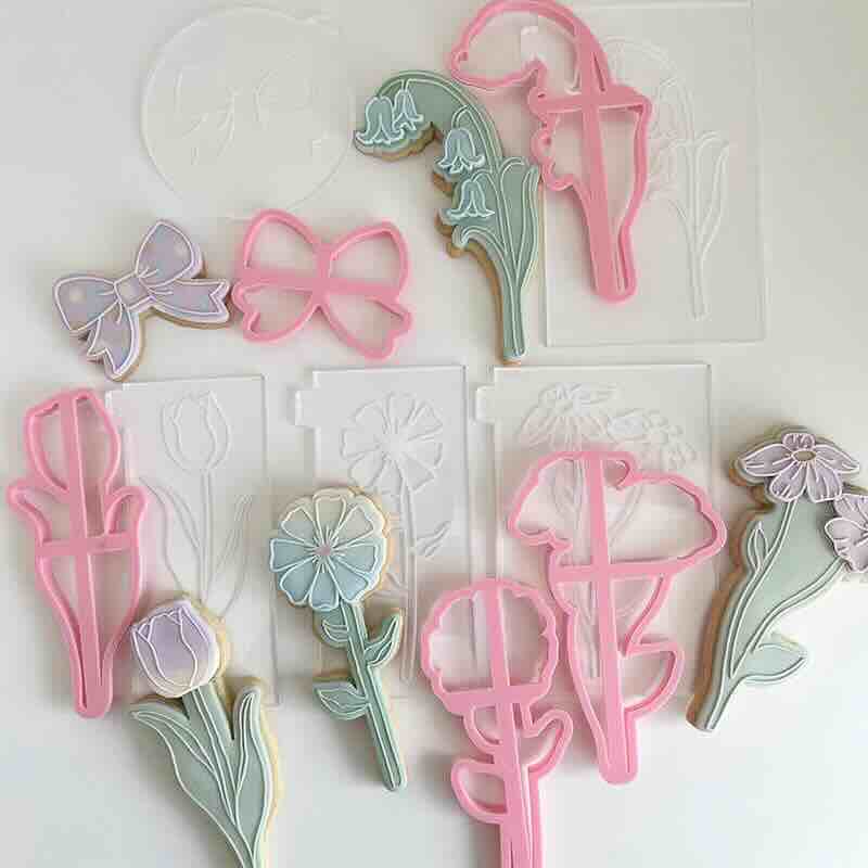 Lissie Lou Ausstechform samt Stempel - Blumen Bouquet