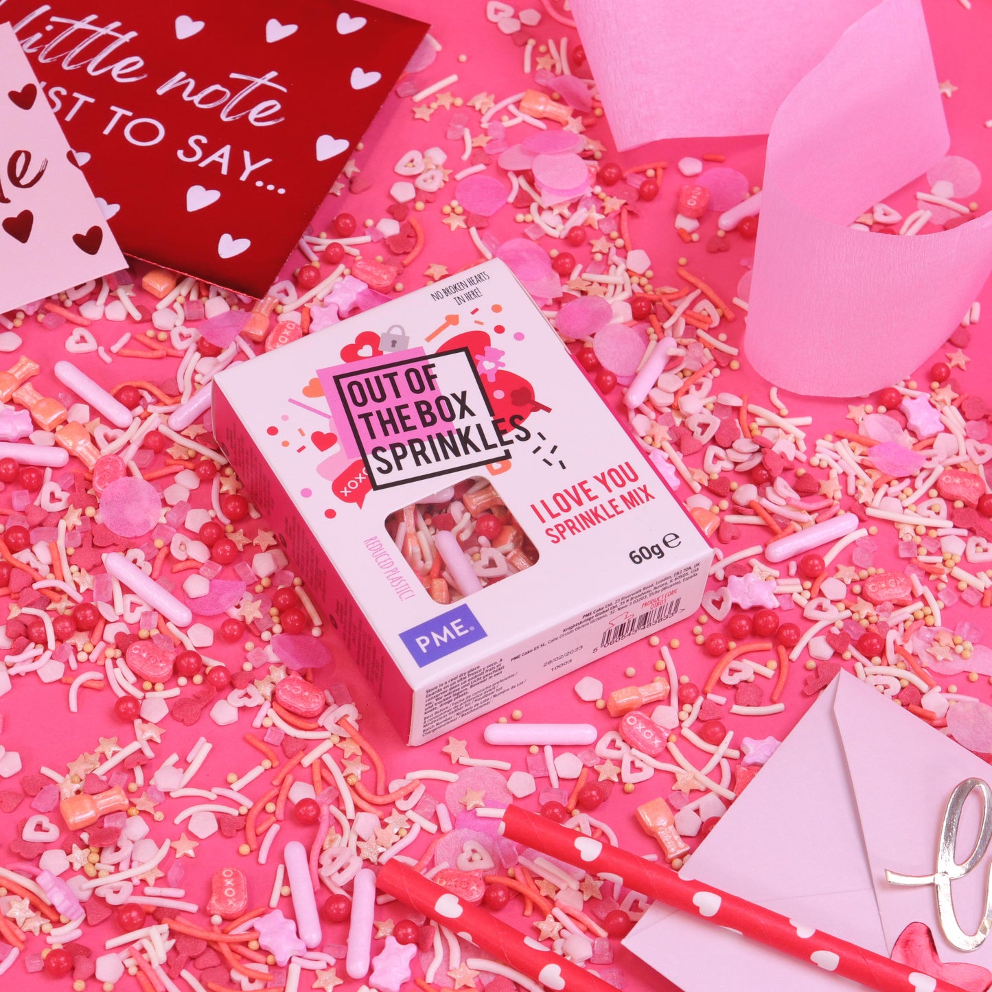 PME Out of the Box Zuckerstreusel Mix - I love you - 60g