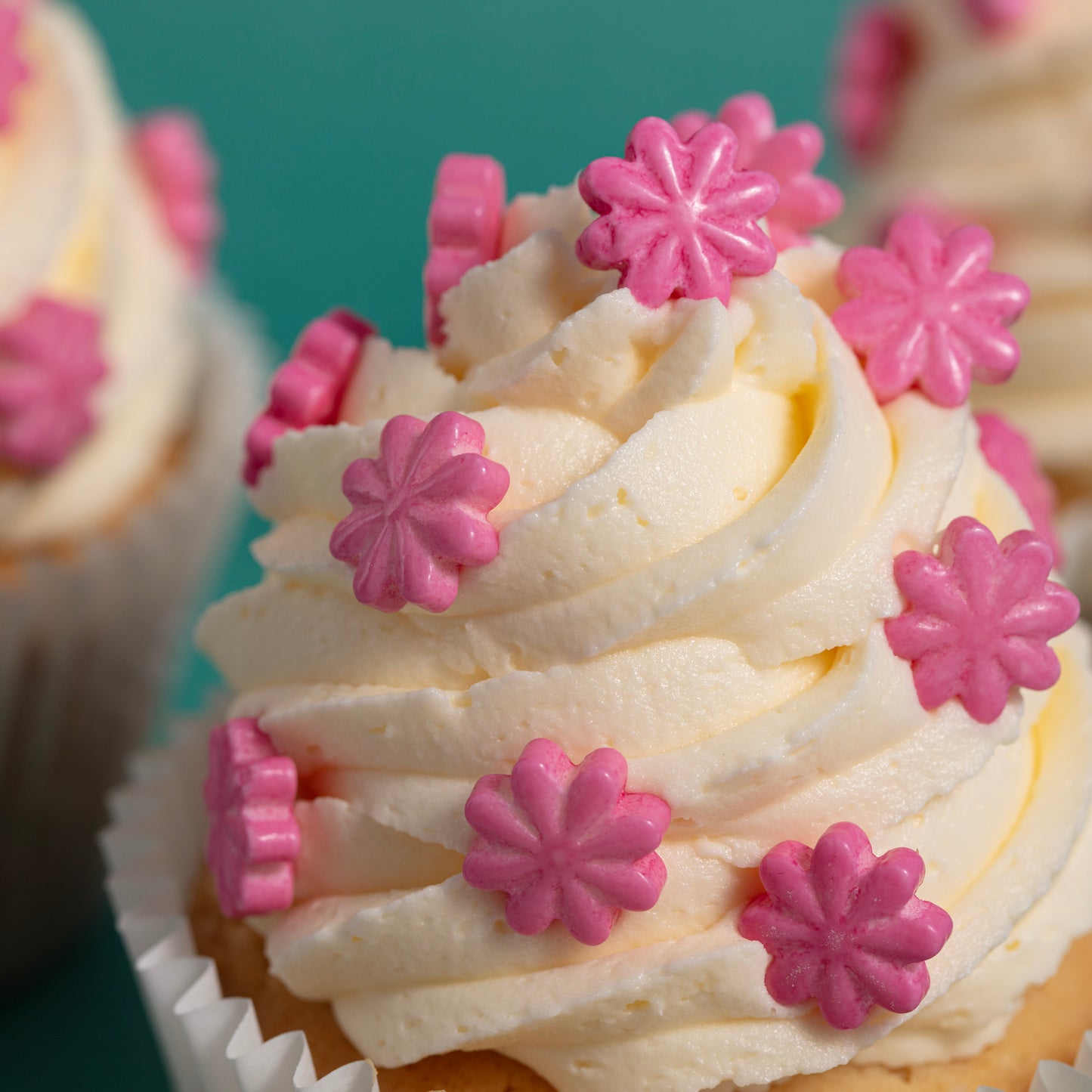 PME Zuckerstreusel - Pinke Blumen