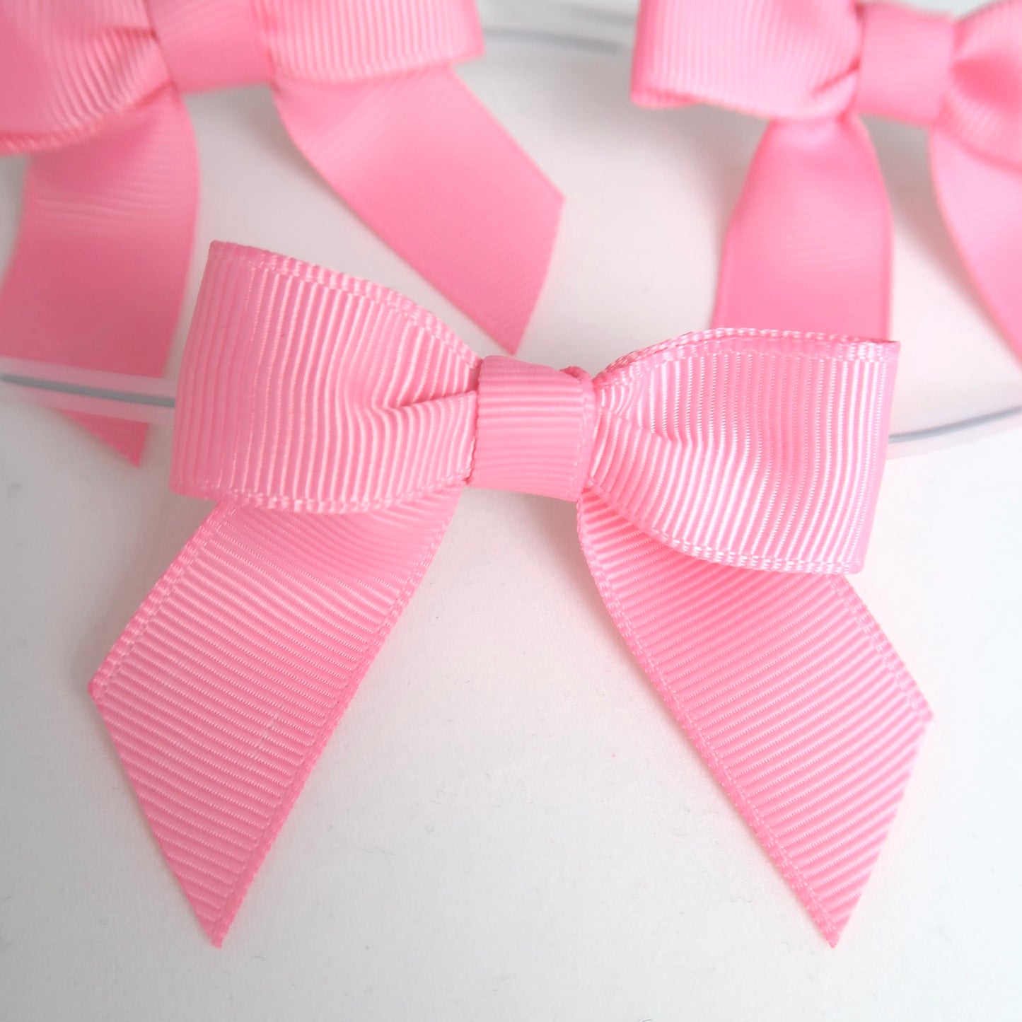 Verschluss mit Schleife - rosa - 50 Stk