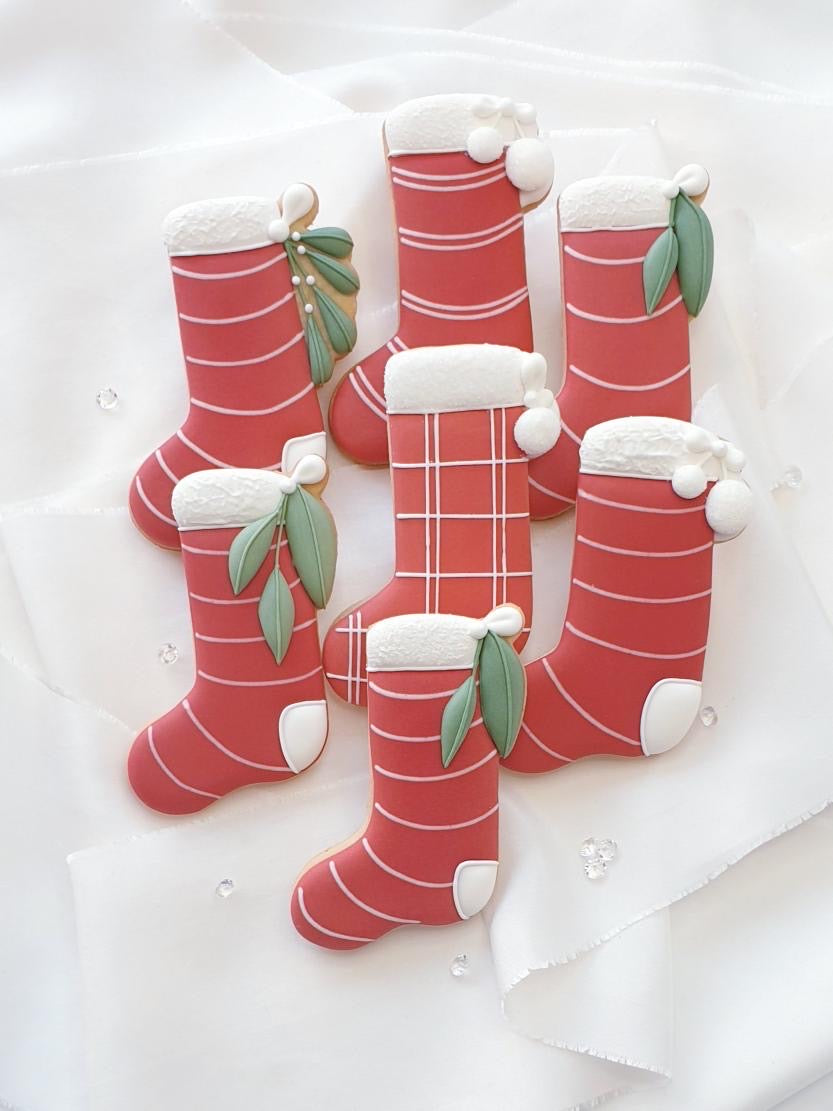 Ausstechform Weihnachtssocke mit Bommel