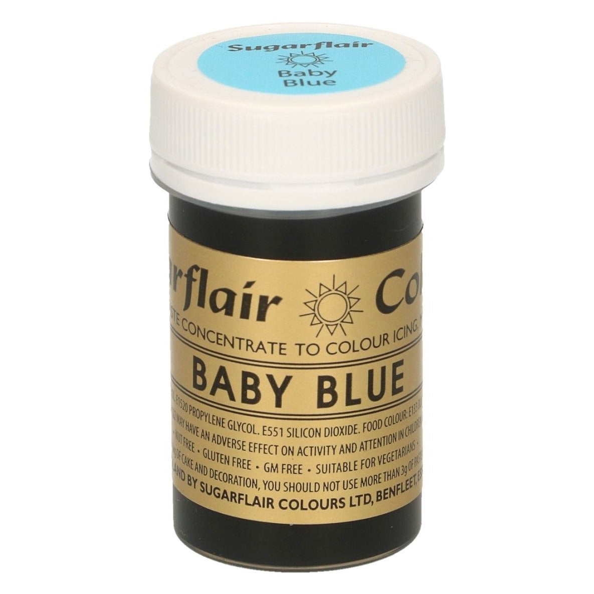 Sugarflair Paste - Lebensmittelfarbe - Baby Blau