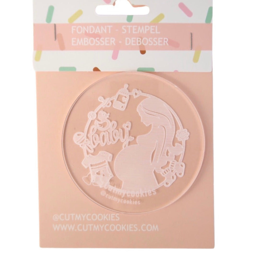 Fondant Stamp - Debosser - Pregnant Woman