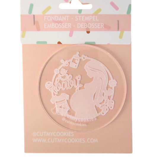 Fondant Stempel - Debosser - Schwangere Frau