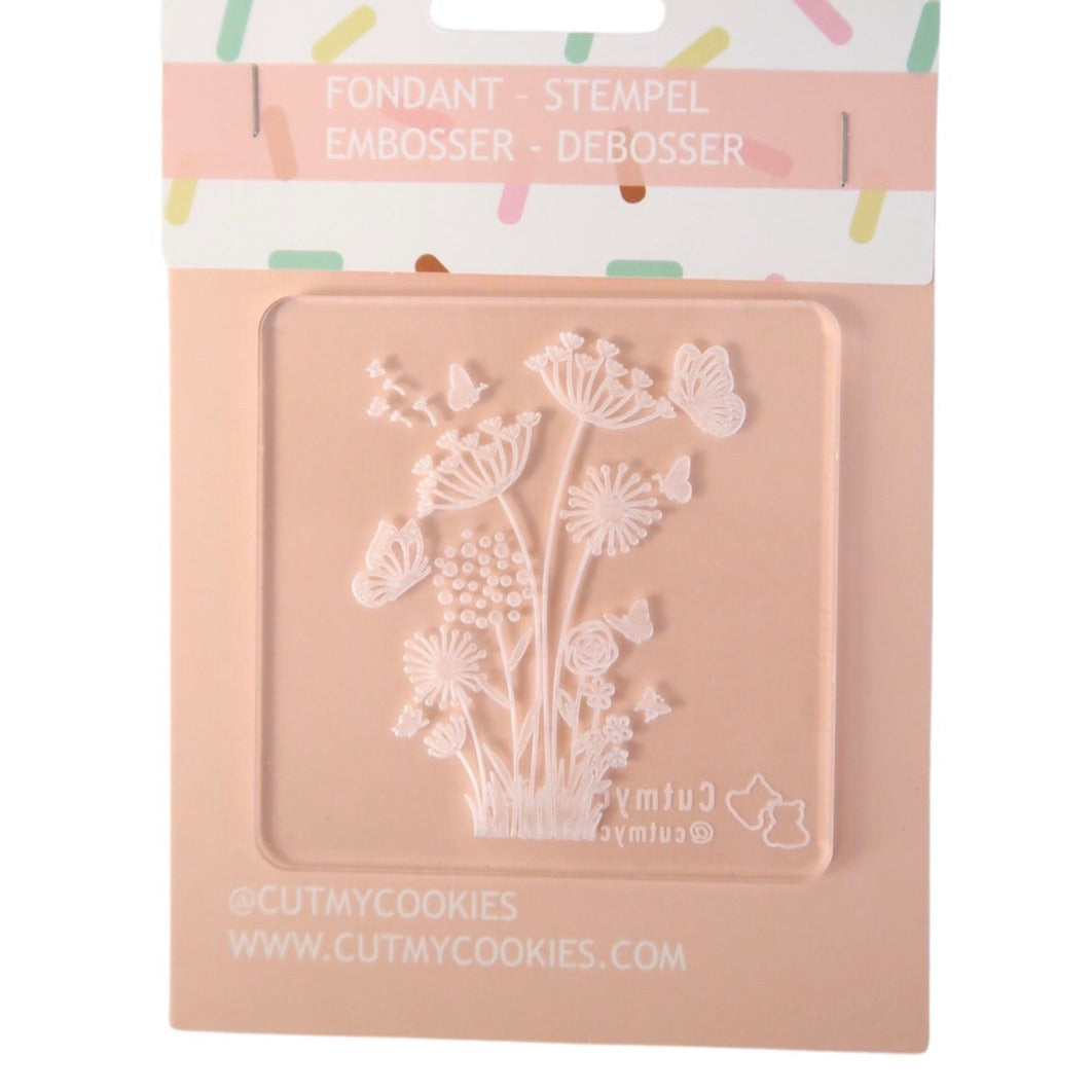 Fondant Stamp - Debosser - Flower Meadow