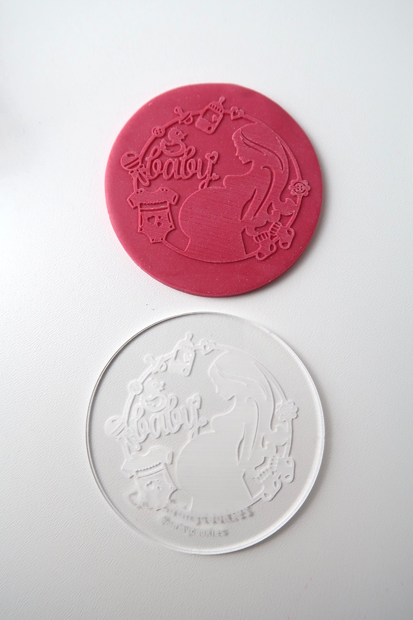 Fondant Stamp - Debosser - Pregnant Woman
