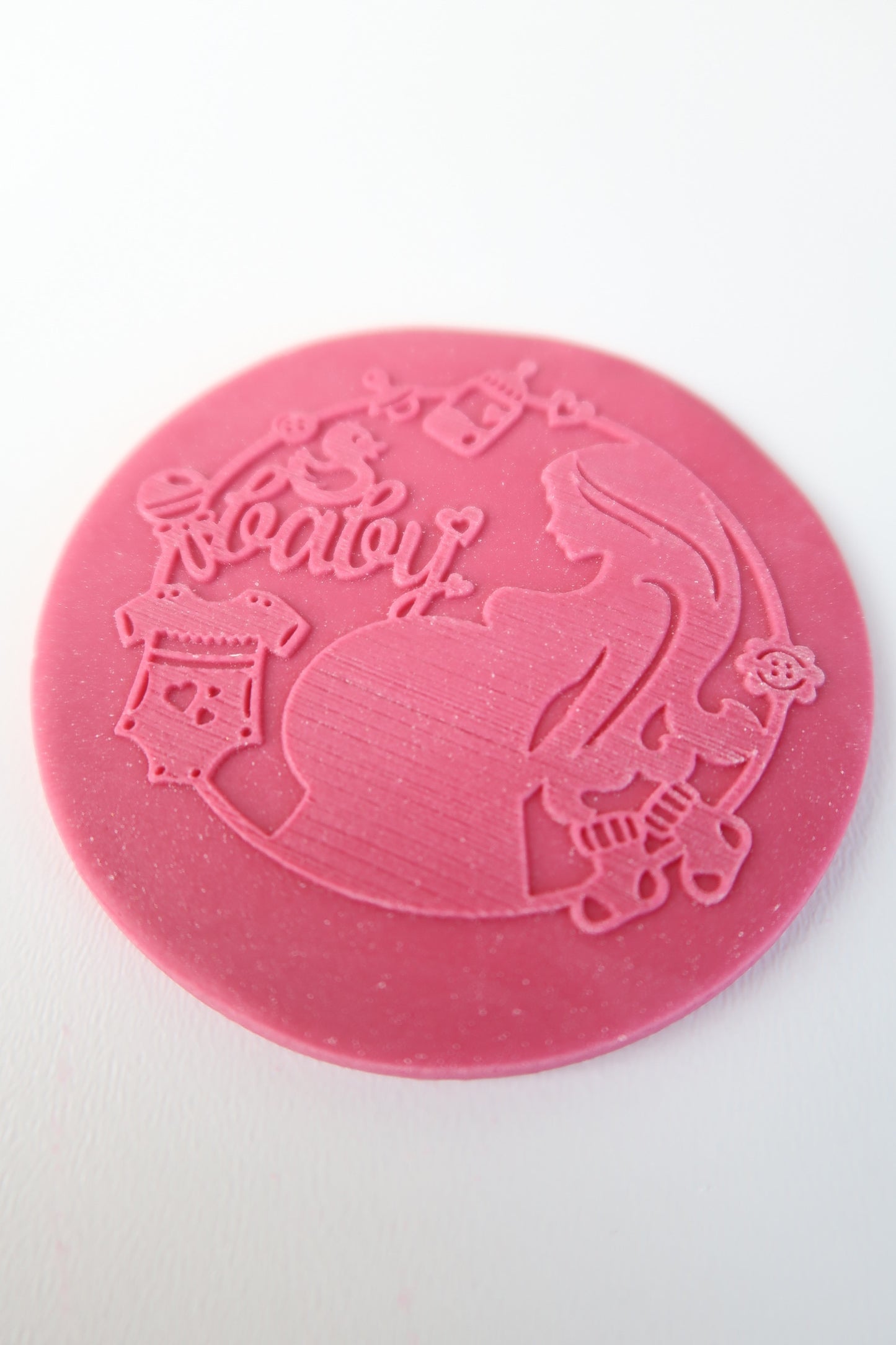 Fondant Stamp - Debosser - Pregnant Woman