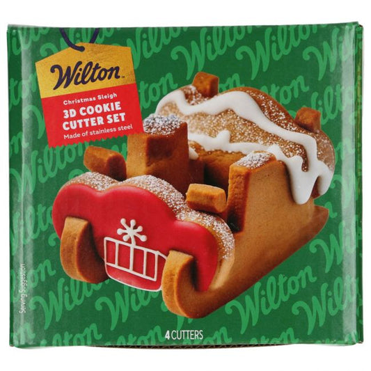 Wilton Ausstecher Set - 3d Weihnachtsschlitten - 4-teilig