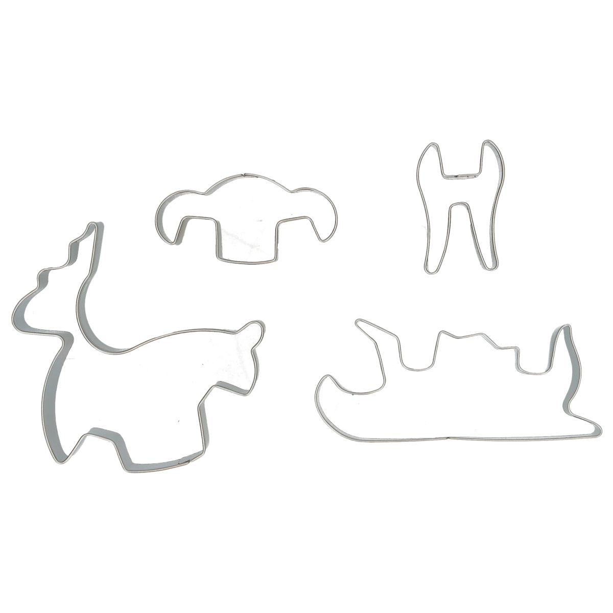 Wilton Ausstecher Set - 3d Weihnachtsschlitten - 4-teilig