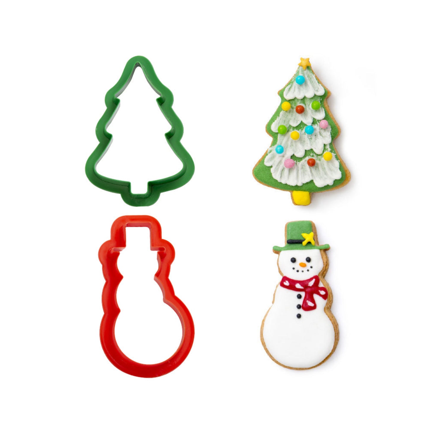 Decora Ausstechformen Schneemann und Tannenbaum - 2 Stk