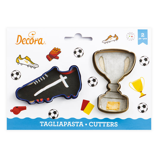 Ausstechformen Fussball Pokal und Schuhe - 2 Stk