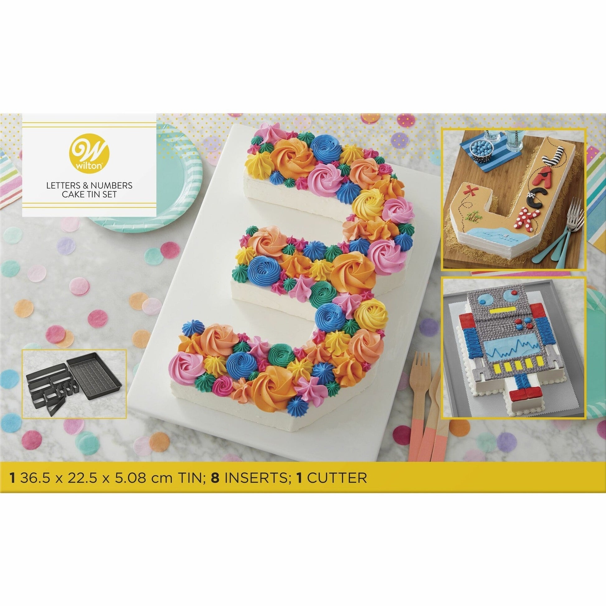 Wilton Backform Celebration - Numbern und Buchstaben