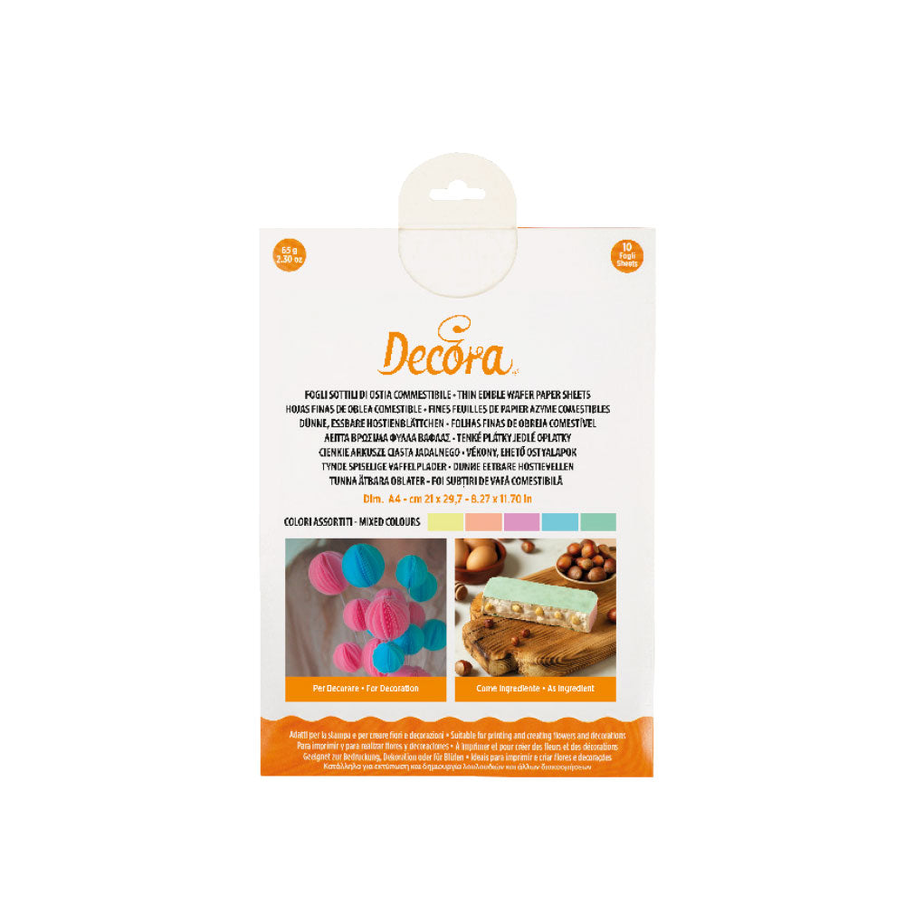 Decora - Esspapier - Wafer Paper bunt - 10 Stück