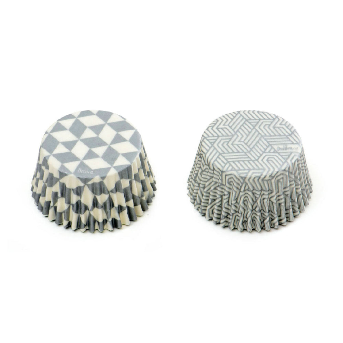 Decora Cupcake Backförmchen Geometrische Formen - 36 Stk - 2 Farben