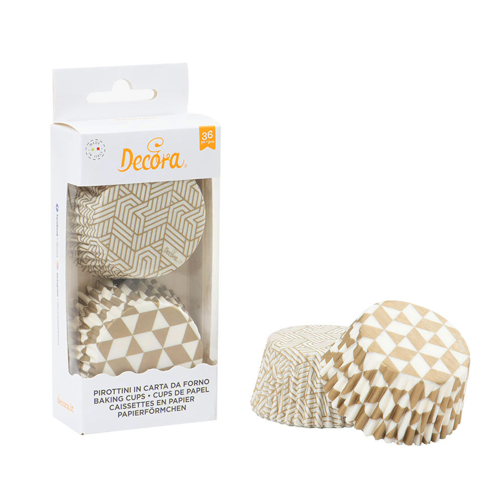Decora Cupcake Backförmchen Geometrische Formen - 36 Stk 