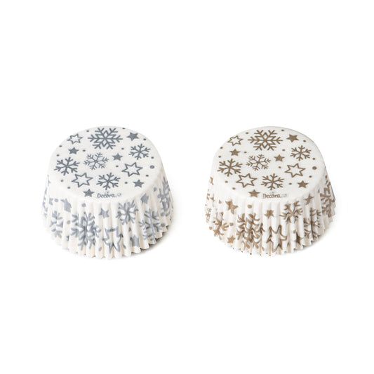 Decora Cupcake Backförmchen Schneeflocken - 36 Stk