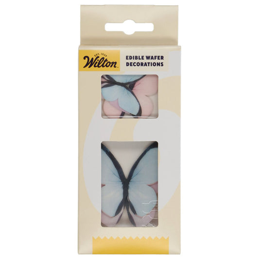 Wilton Essbare Schmetterlinge - Wafer Papier - Pastell - 8 Stück