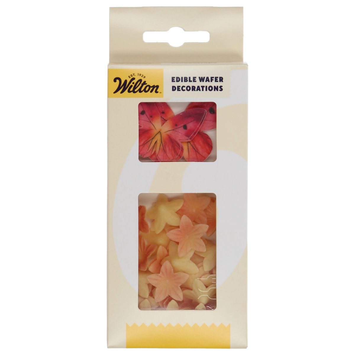 Wilton Essbare Schmetterlinge und Blumen - Wafer Papier - Orange Pink - 30-teilig