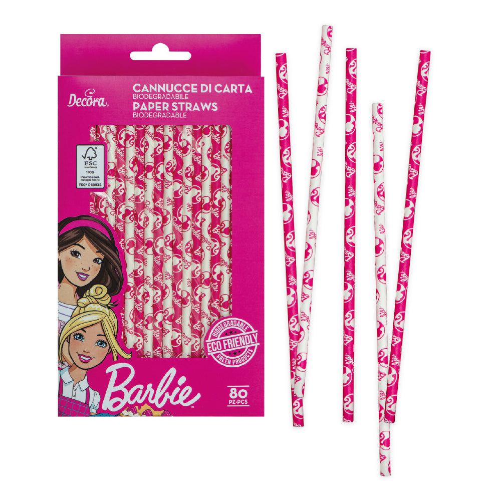 Decora Strohhalme im Barbie Design 