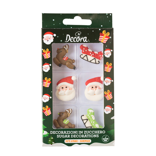 Decora Zucker Dekoration - Santa Claus - 6 Stück