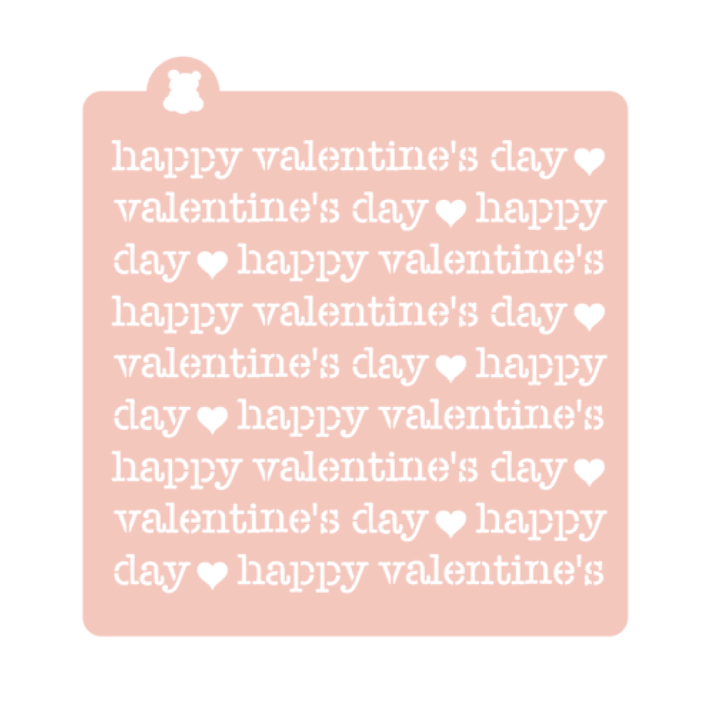 Schablone Happy Valentine's Day