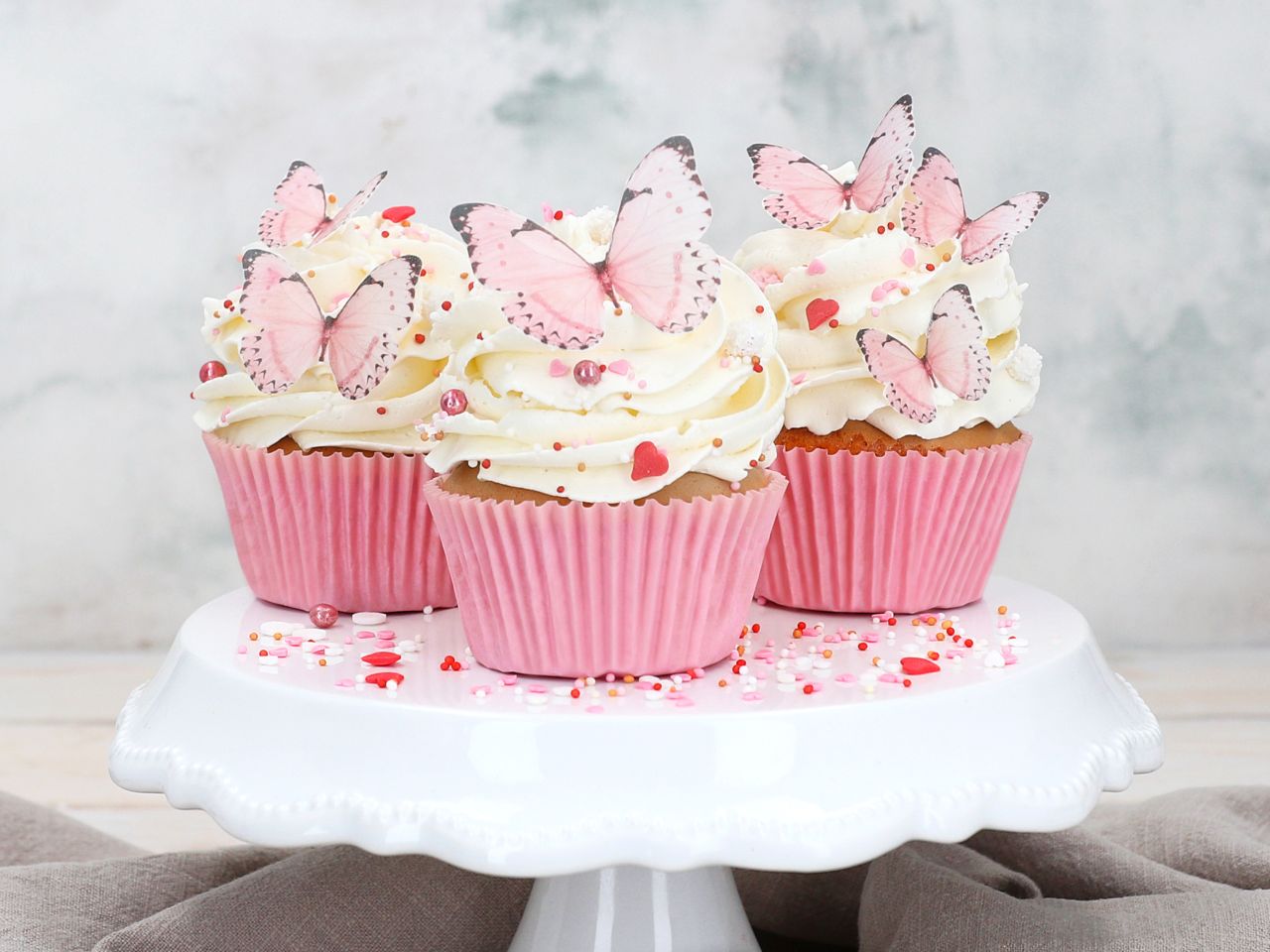 Esspapier - Wafer Papier - Schmetterlinge rosa