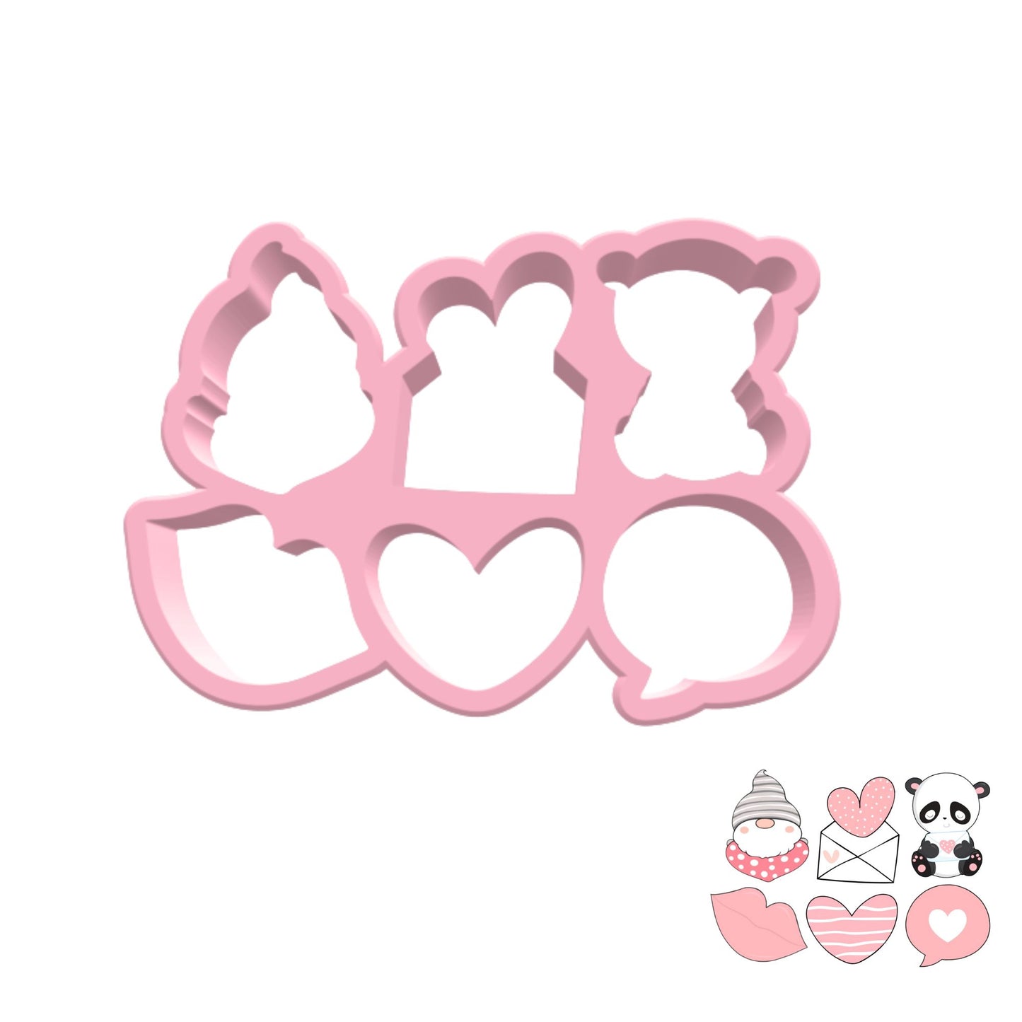 Ausstechform Valentine 6in1