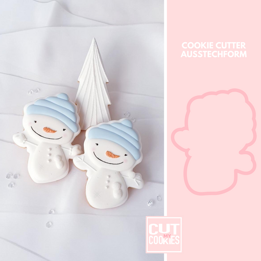 Snowman with hat cookie cutter 