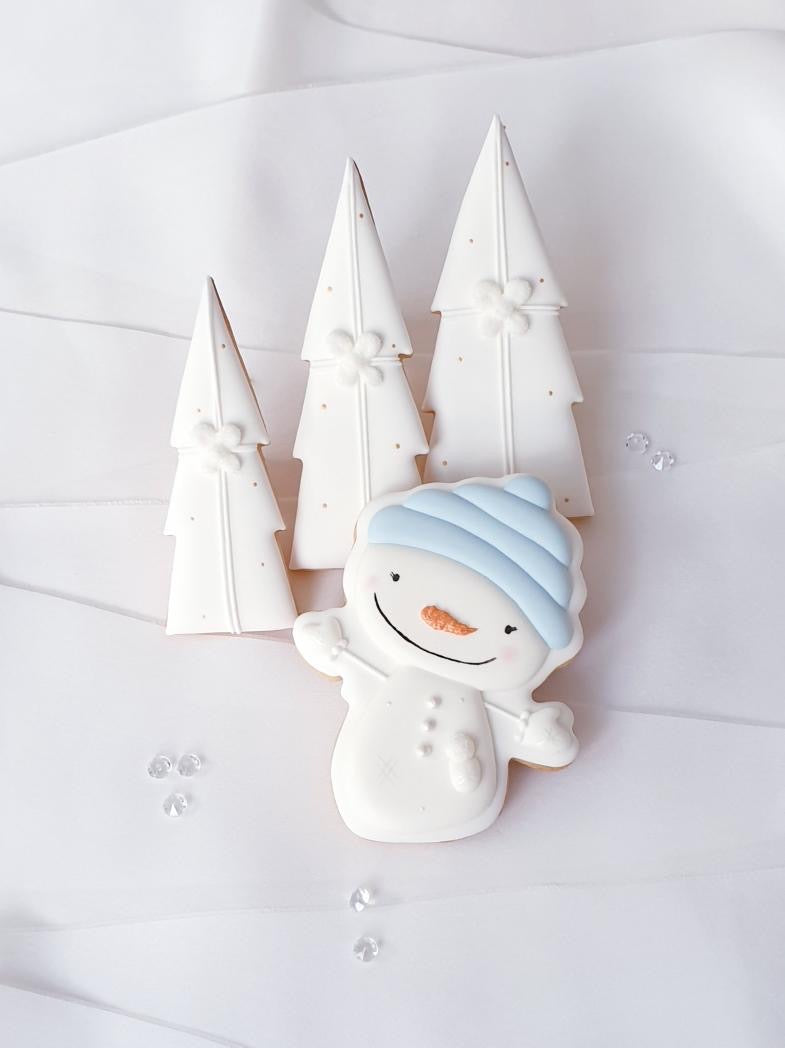 Snowman with hat cookie cutter 