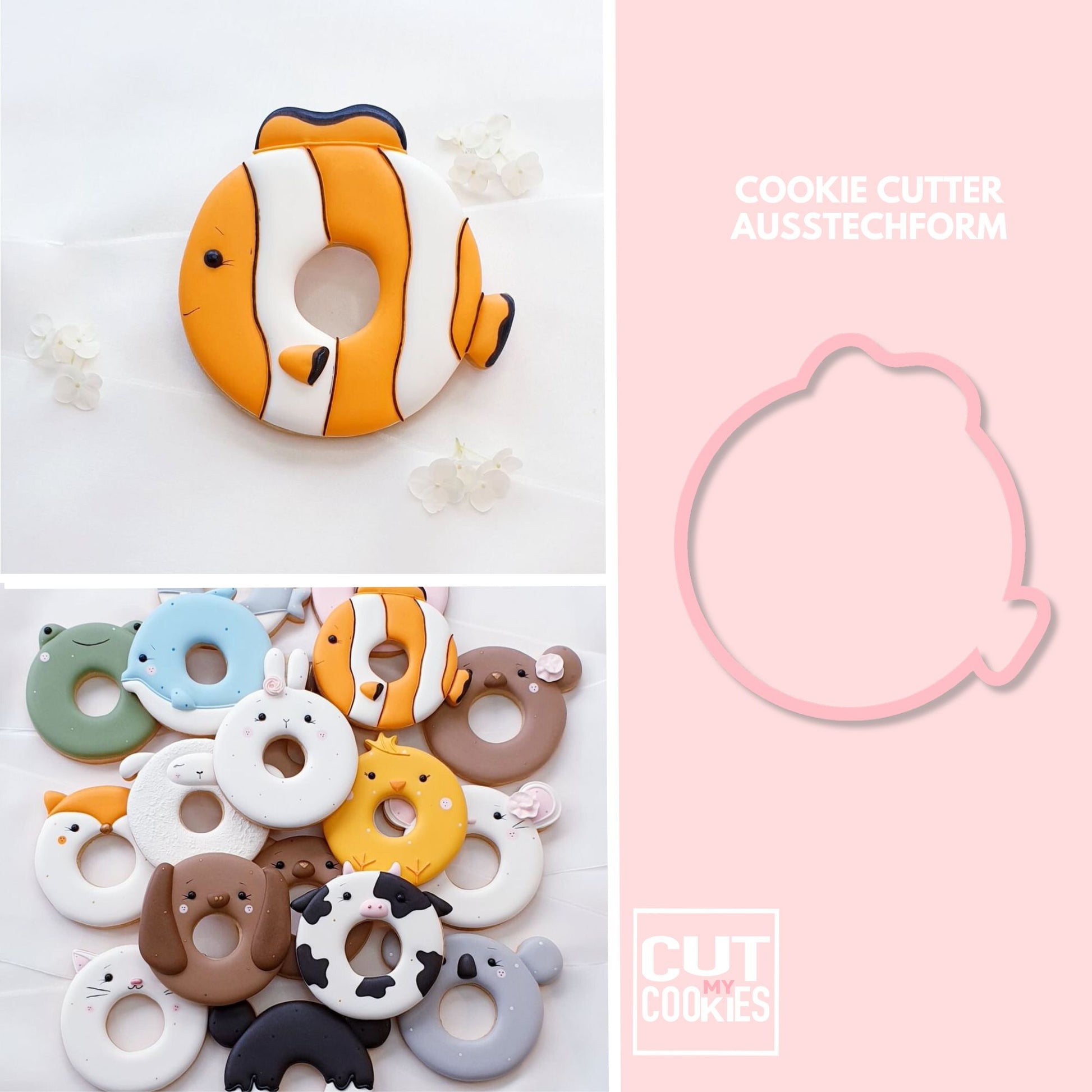 Ausstechform Donut Nemo Clownfisch