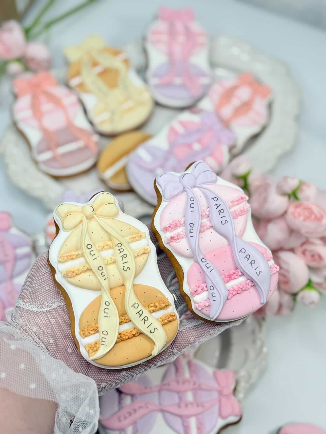 Ausstechform Macarons mit Schleife