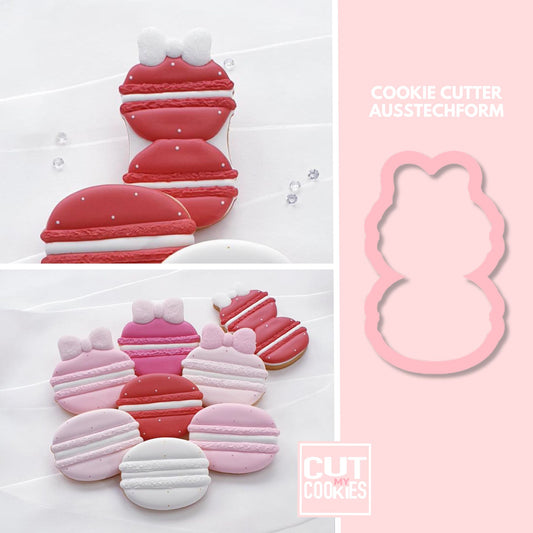 Ausstechform Macarons mit Schleife