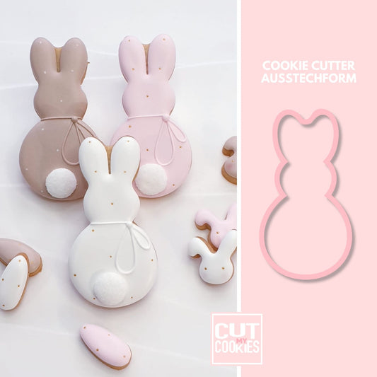 Ausstechform Hase von hinten